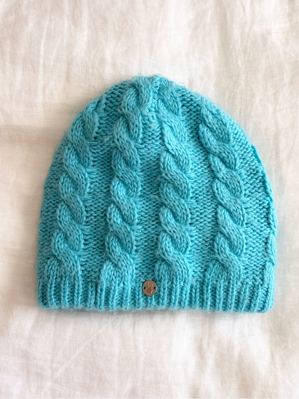 Spyder Blue Cable Knit Hat